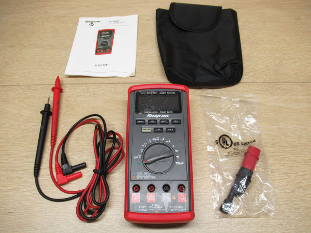 Snap-on スナップオン デジタルマルチメータ EEDM525E カラーLCD True-RMS 取扱説明書 収納ケース付き テスター 工具