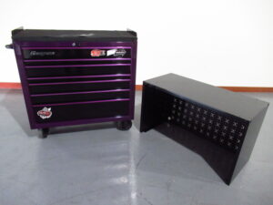 福岡県久留米市保管 Snap-on スナップオン KRH4107KZNI ロールキャブ パープル 7段 / KRW4040KPC ライザー 工具箱